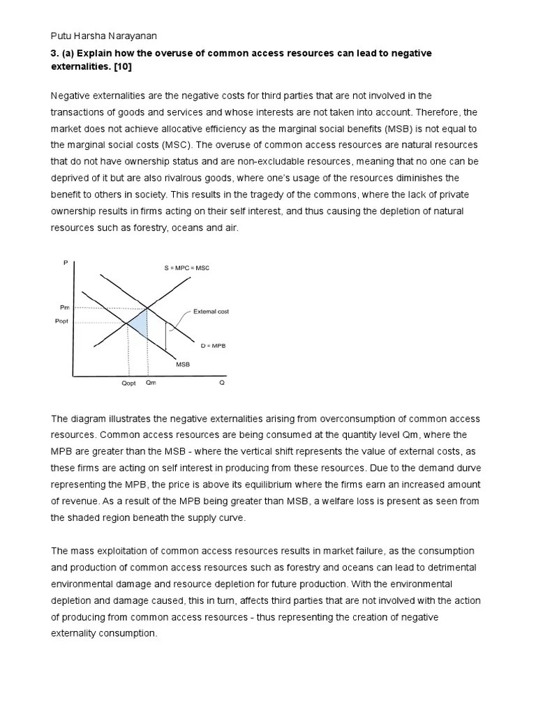 IB Economics Paper 1 Sample Response Putu Harsha Narayanan PDF