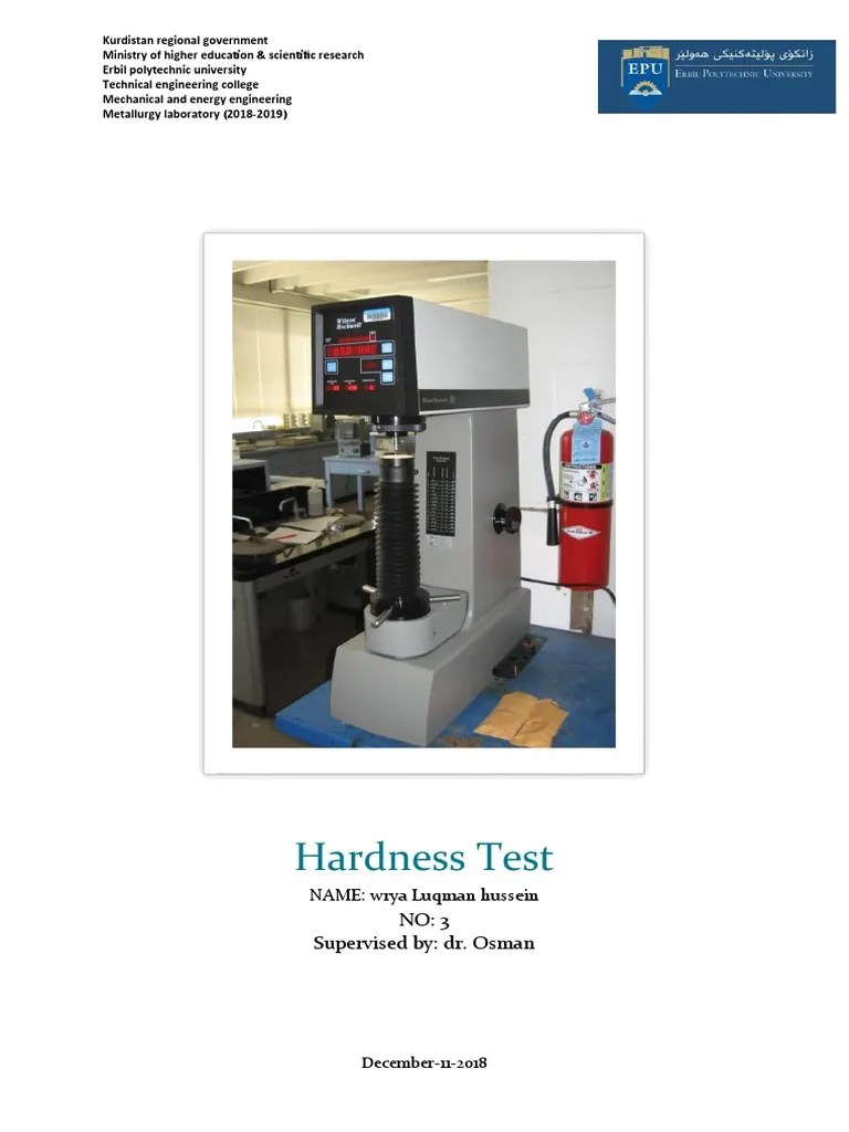Hardness Test PDF Hardness Tests