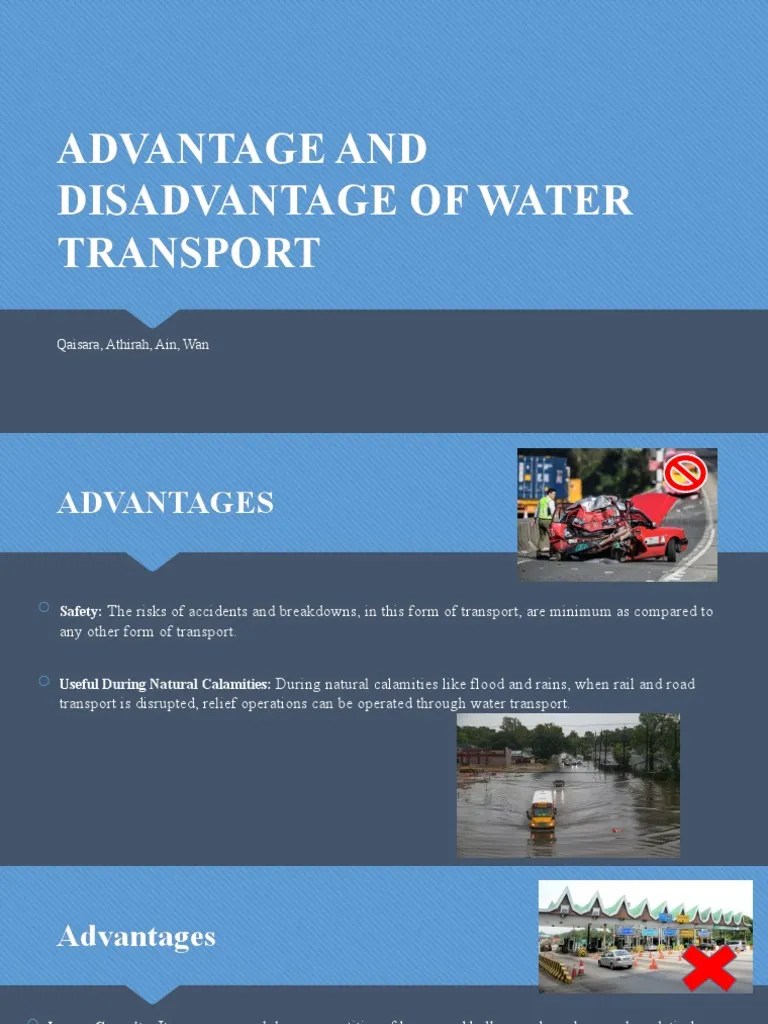 Advantage and Disadvantage of Water Transport PDF