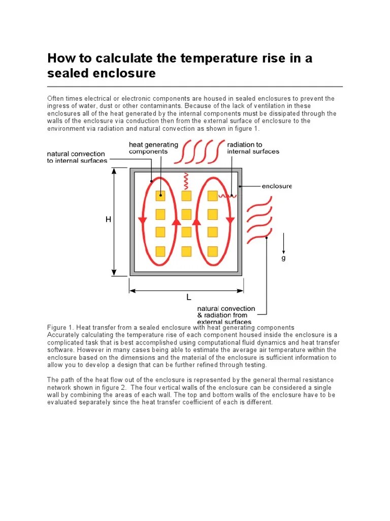 How To Calculate The Temperature Rise in A Sealed Enclosure Download