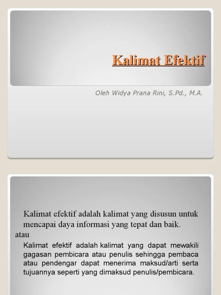 Kalimat Efektif | PDF