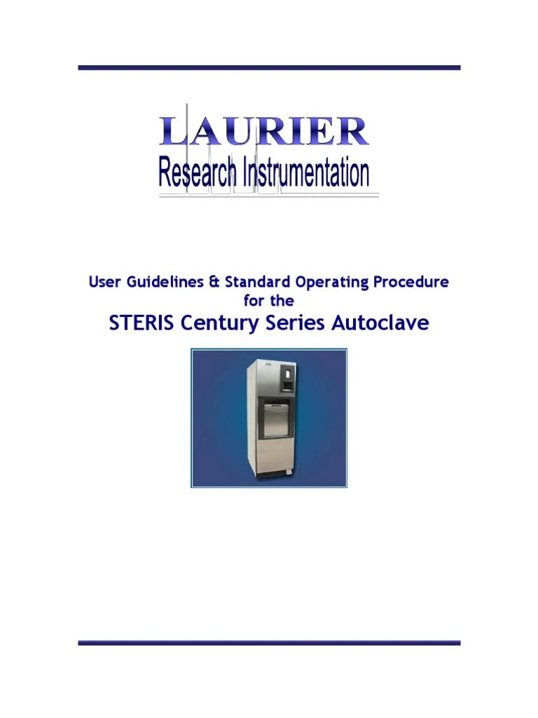 STERIS Century Series Autoclave User Guidelines & Standard Operating