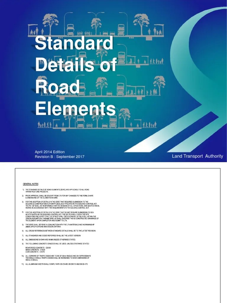Standard Details of Road Elements Land Transport Authority PDF