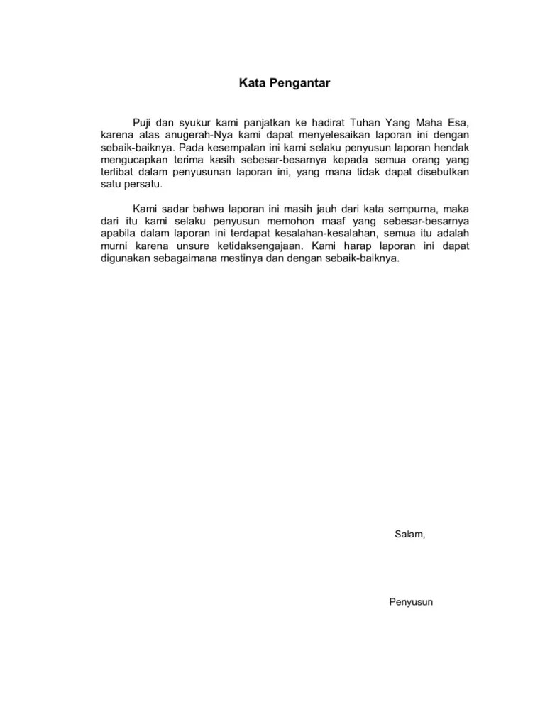 Kata Pengantar Dan Daftar Isi Ipa | PDF