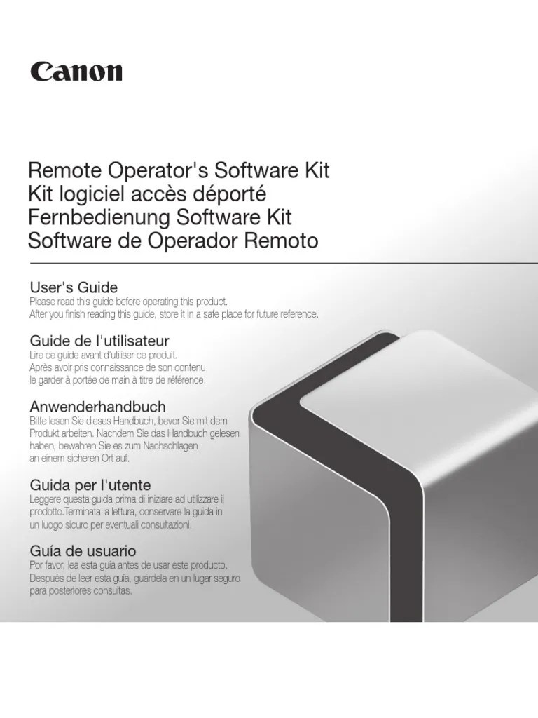 Canon Remote Operator Kit | PDF | Microsoft Windows | Ip Address