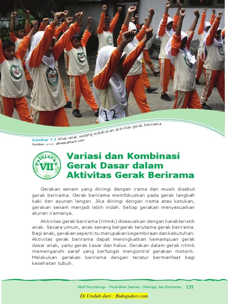 BAB VII Variasi Dan Kombinasi Gerak Dasar Dalam Aktivitas Gerak Berirama  PDF | PDF