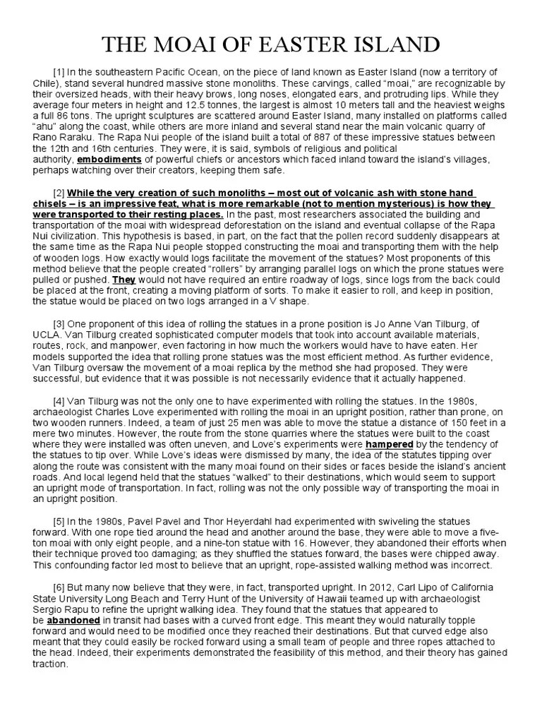 Reading THE MOAI OF EASTER ISLAND PDF