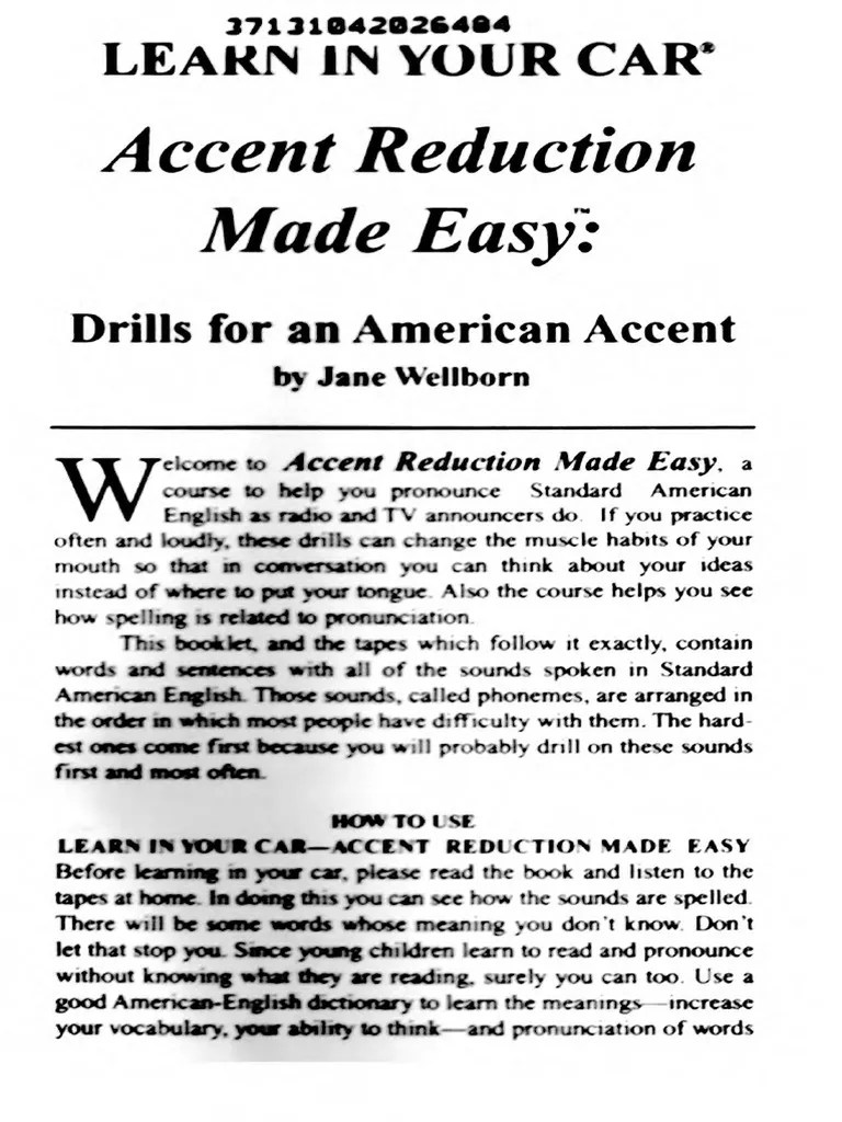 Accent Reduction Made Easy Ocr PDF PDF English Language