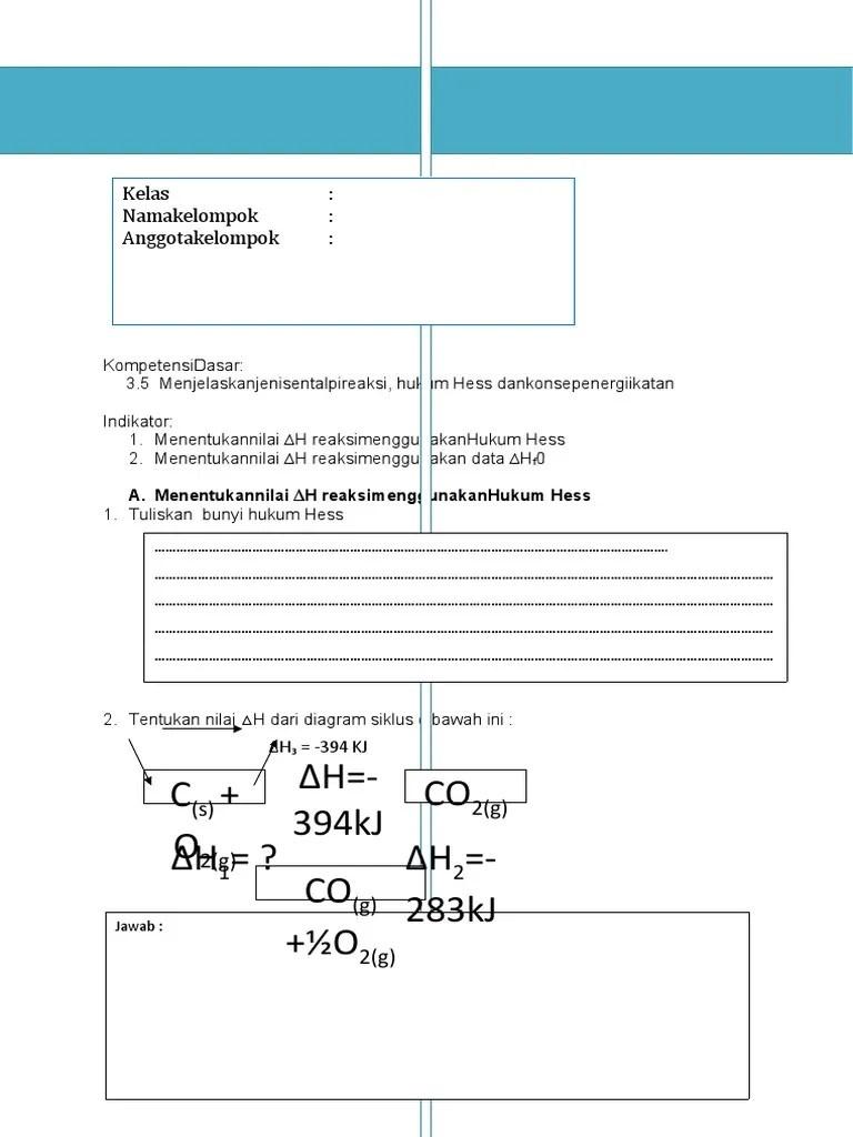 LKPD Hukum Hess | PDF