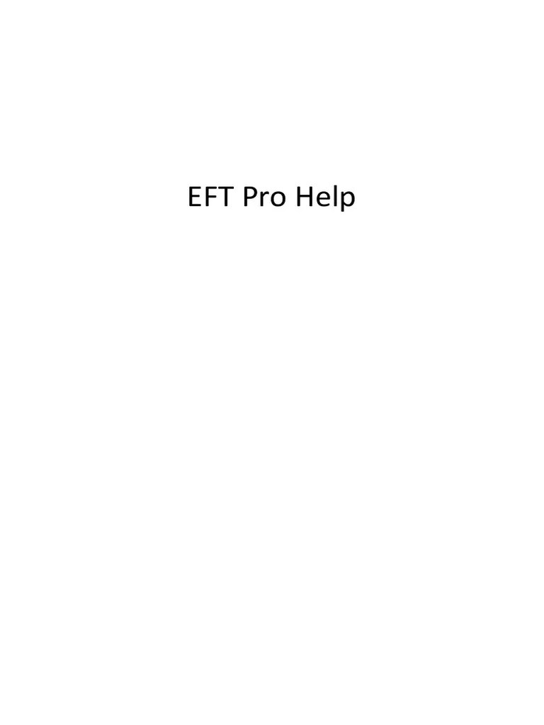 EFT Pro User Manual Guide | PDF | Booting | Operating System Technology