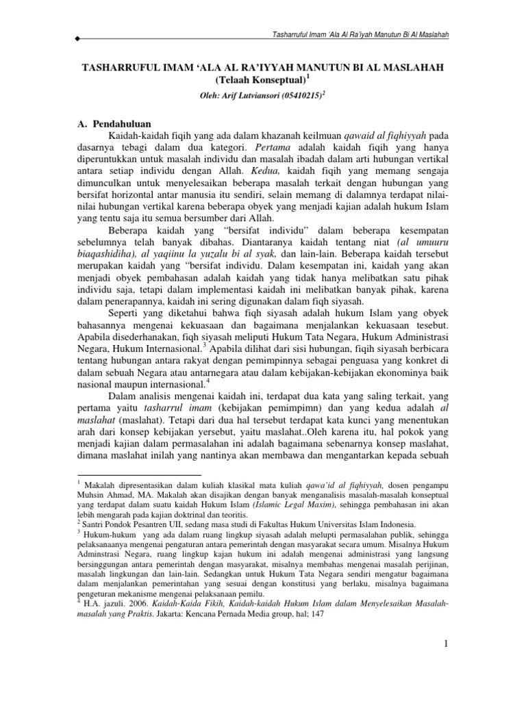 Qawaid Al Fiqhiyyah (Tasharrusful Imam..)