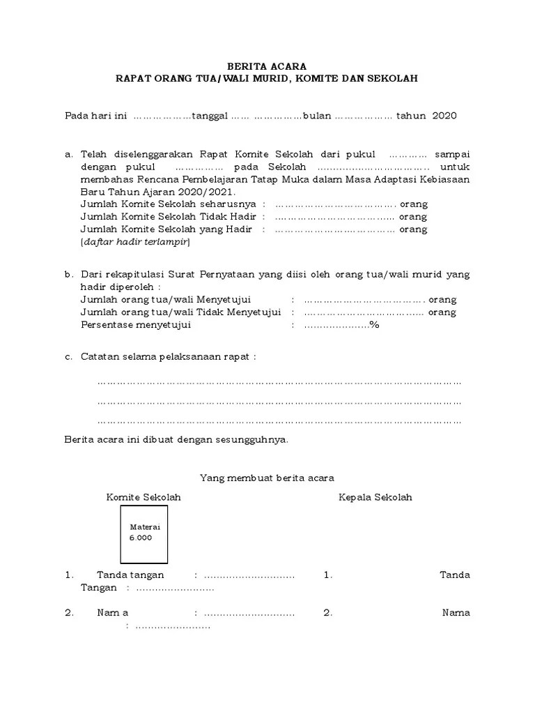 Lamp. 3. Contoh Berita Acara | PDF
