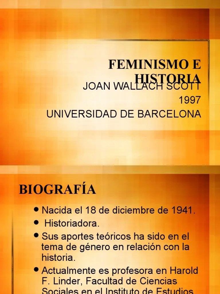 Joan Scott PDF Feminismo Estudios de género