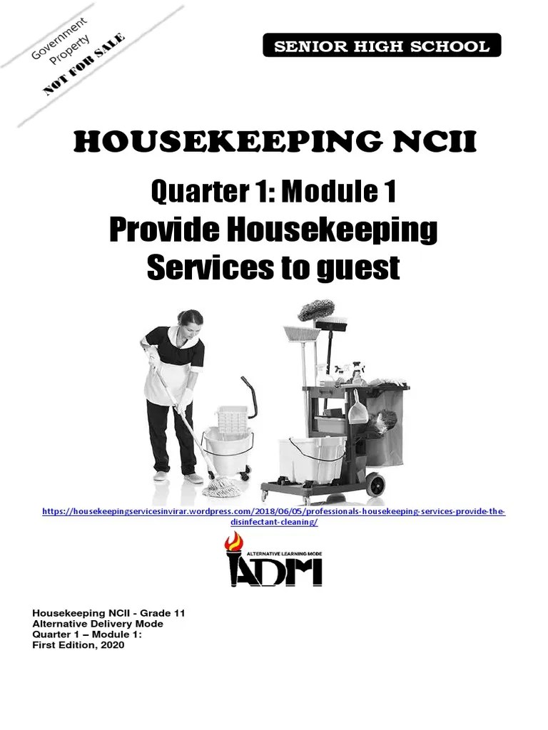 HOUSEKEEPING 11_Q1_Mod1_ProvideHousekeepingServicestoGuest_version3