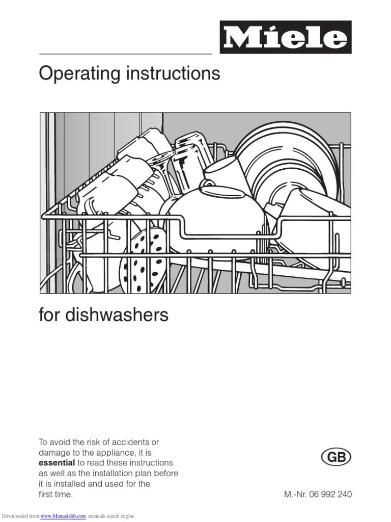 Operating Instructions PDF Dishwasher Ac Power Plugs And Sockets