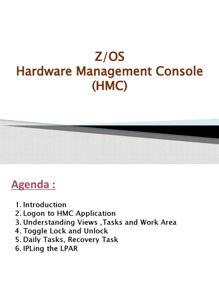 Z/Os Hardware Management Console (HMC) PDF Command Line Interface