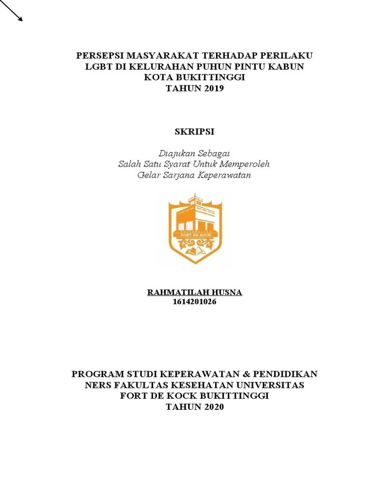Skripsi Rahmatilah Revisi | Pdf | Lgbt | Lgbtqia+ Studies