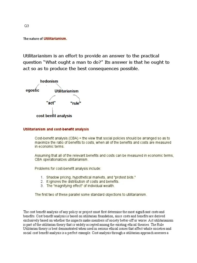 B.E Concepts PDF CostBenefit Analysis Utilitarianism