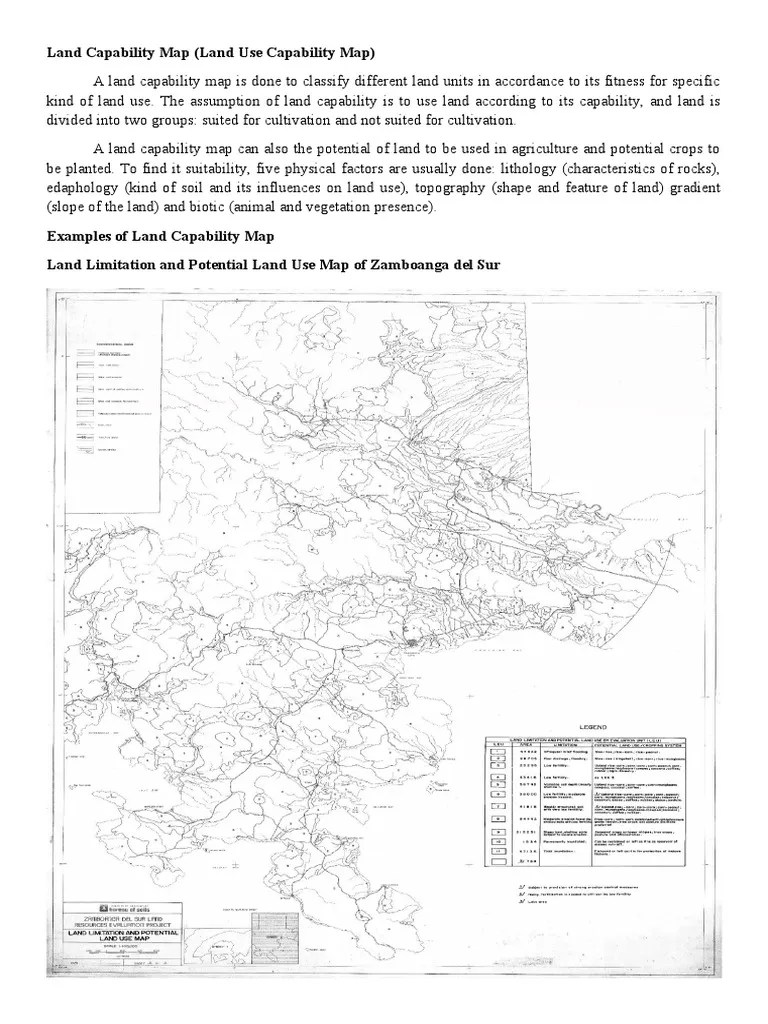 Land Capability Map (Land Use Capability Map) Download Free PDF