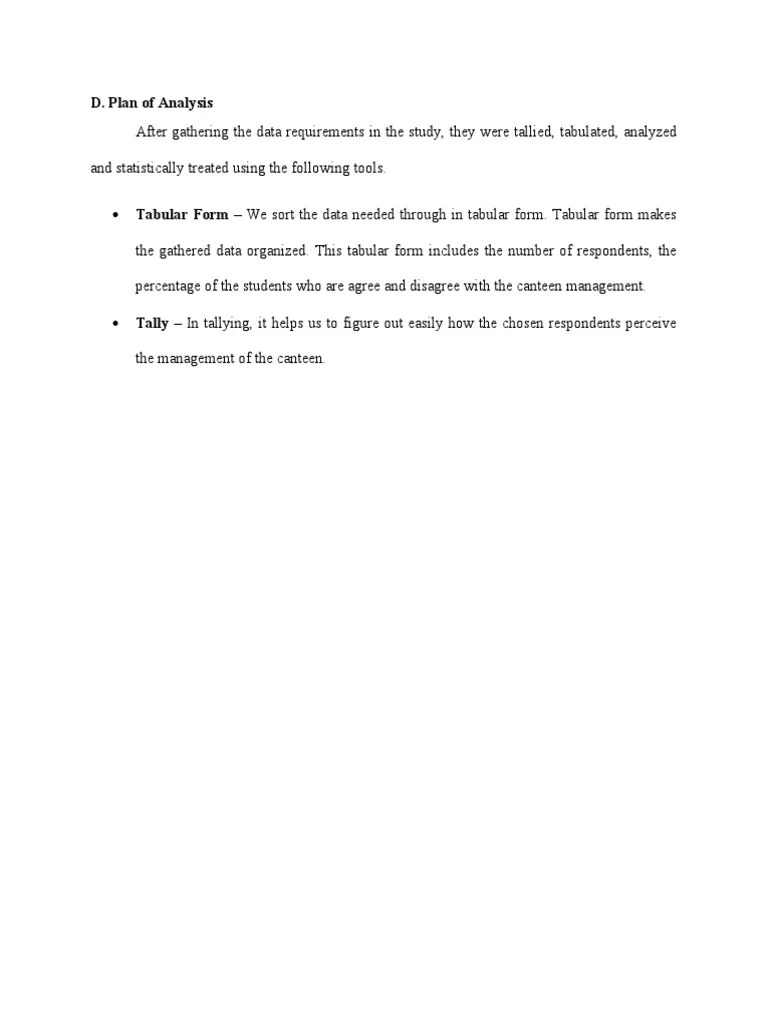 D. Plan of Analysis PDF