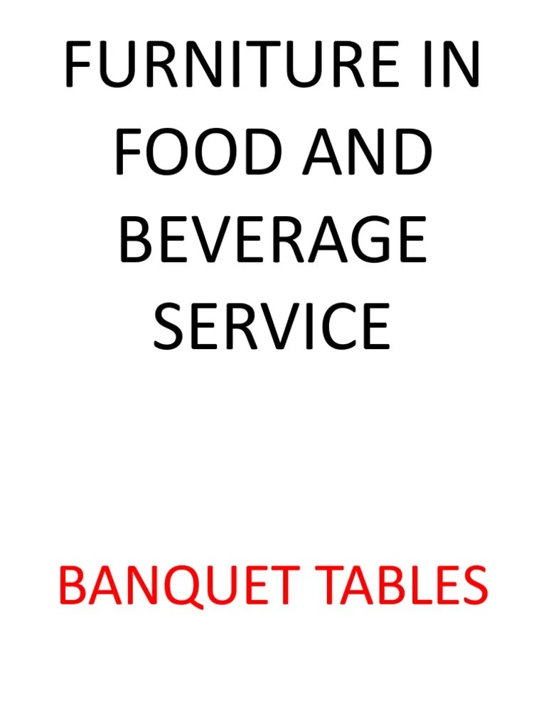 Furniture in Food and Beverage Service PDF