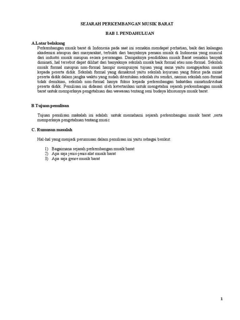 Sejarah Perkembangan Musik Barat | PDF