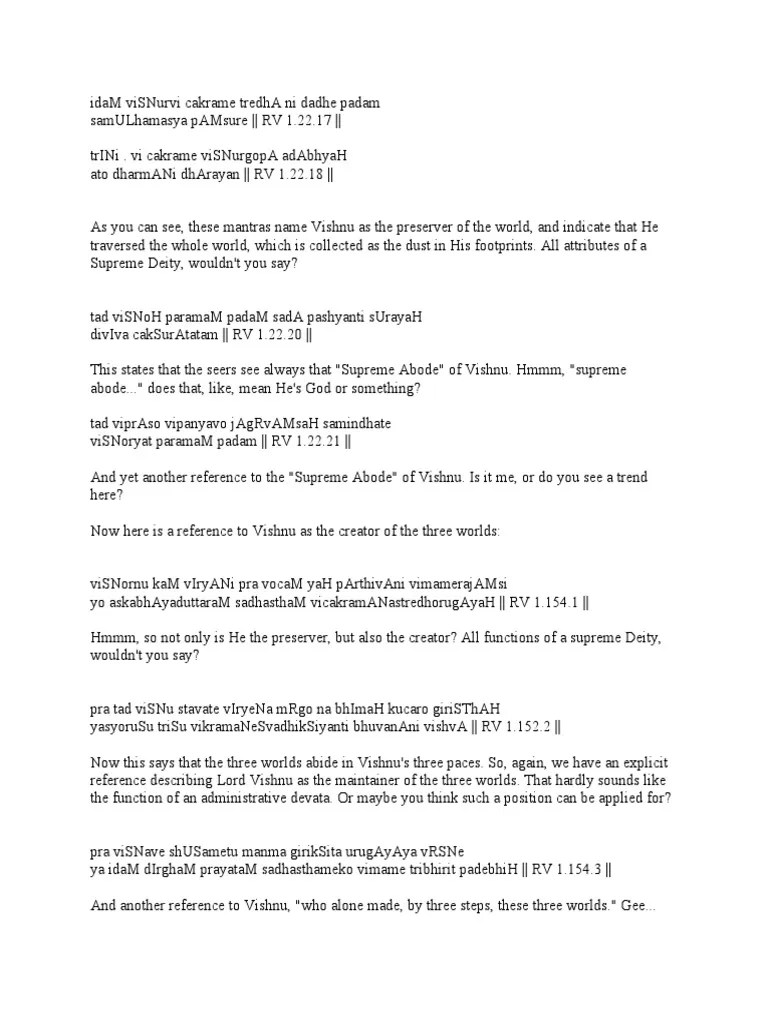 Sri Krishna in The Vedas PDF Vishnu Brahman