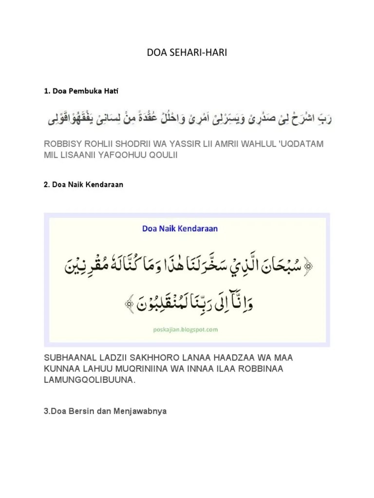 DOA SEHARI Hari | PDF