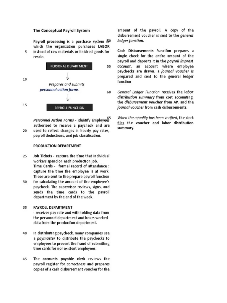 The Conceptual Payroll System | PDF | Payroll | Labor