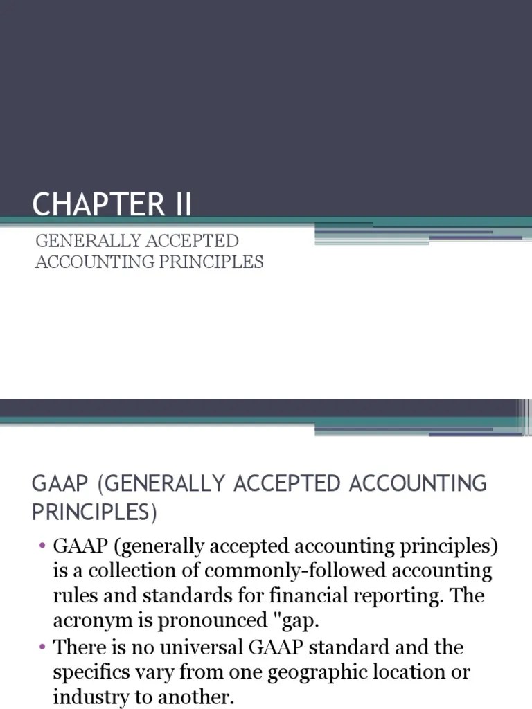 Generally Accepted Accounting Principles PDF Financial Statement Accounting