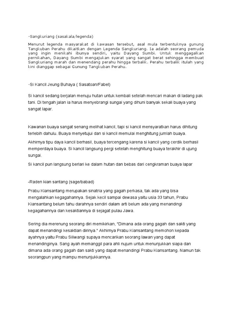 Dongeng Prabu Siliwangi Bahasa Sunda – Beinyu.com