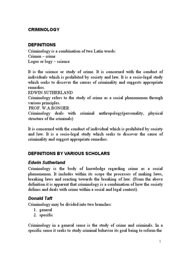 Criminology Definition By Edwin Sutherland Clearance fastlisa.unibo.it