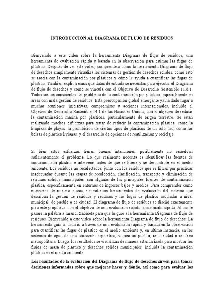 Introducción Al Diagrama de Flujo de Residuos | PDF | Gestión de