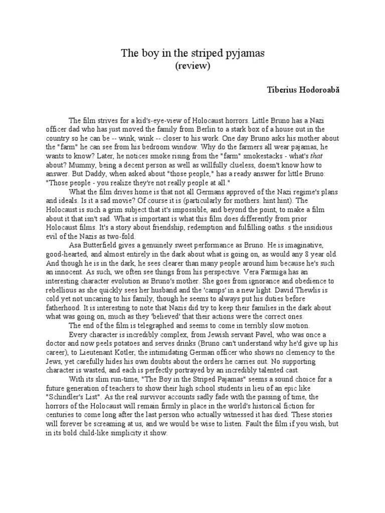 The boy in the striped pyjamas