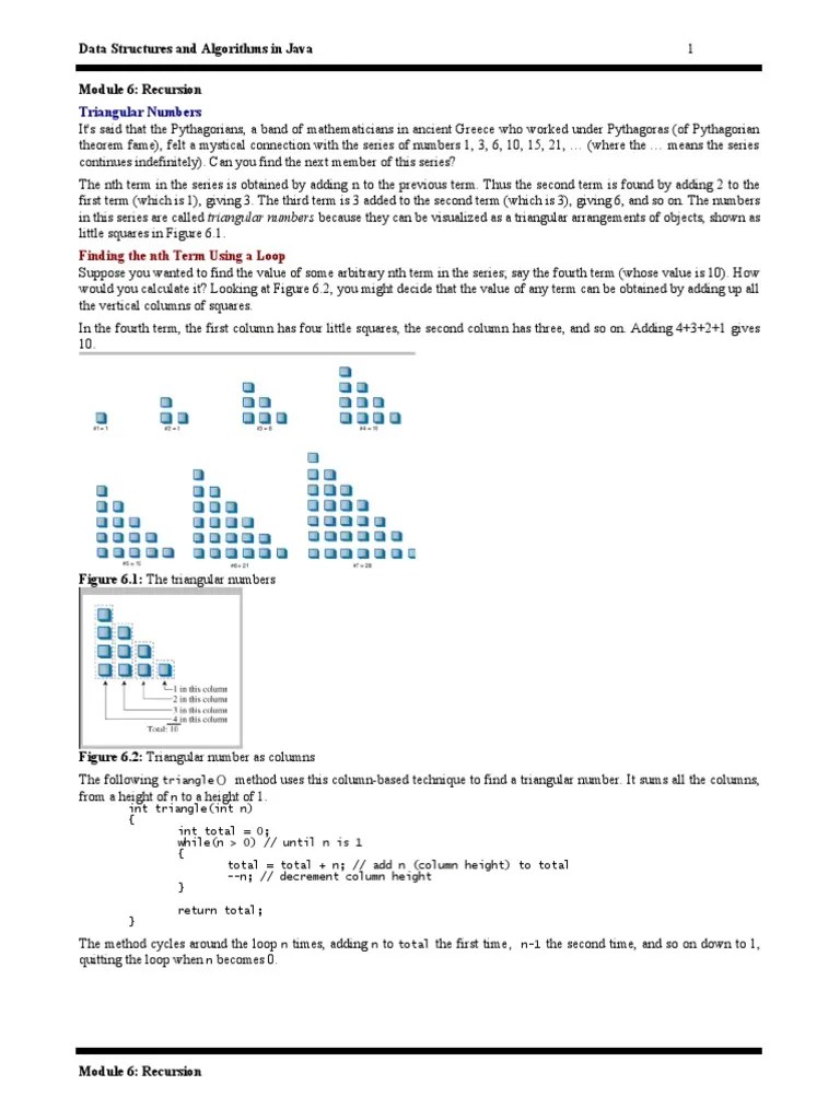Triangular Numbers Finding The NTH Term Using A Loop PDF Applied