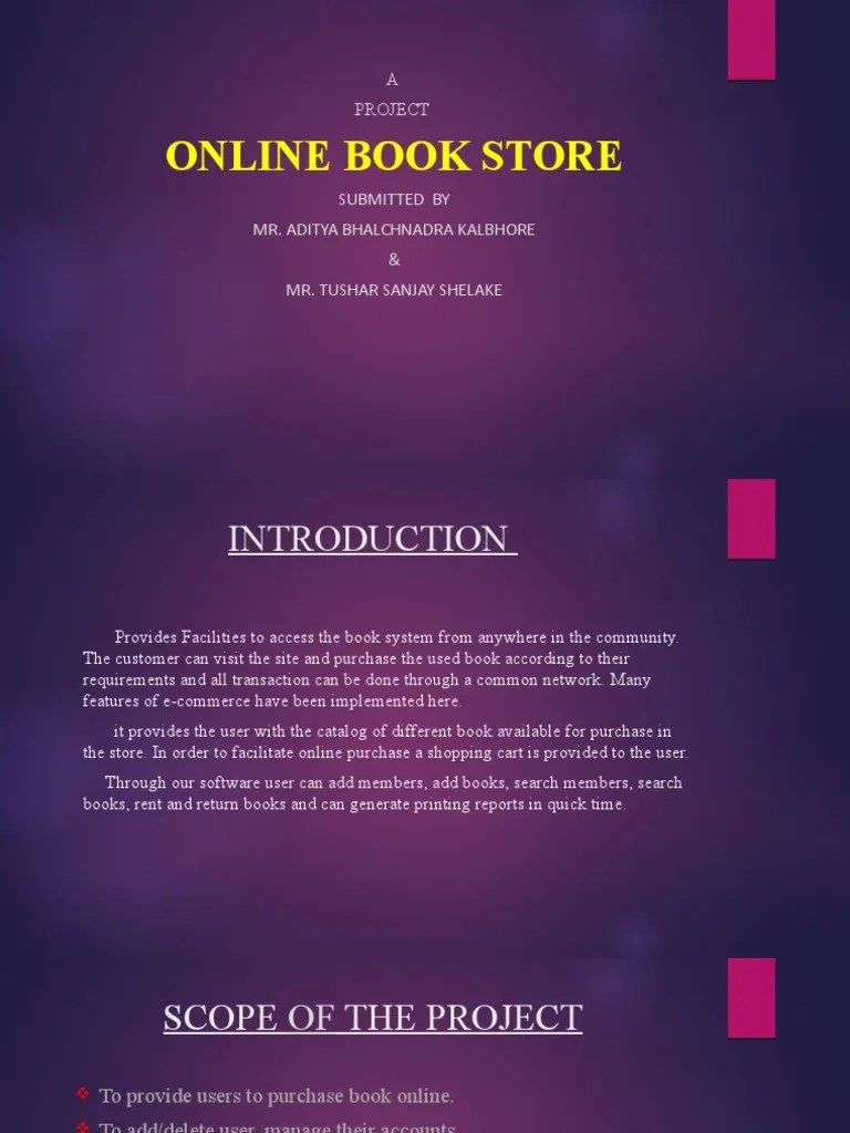 Online Book Store A Project PDF Online Shopping Digital Technology