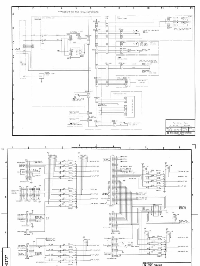 Shimadzu BK12 XRay Table Circuit Diagram PDF PDF