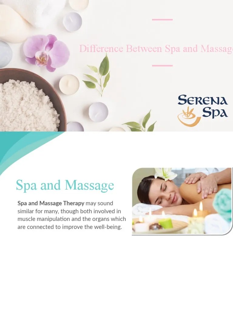 Difference Between Spa and Massage PDF