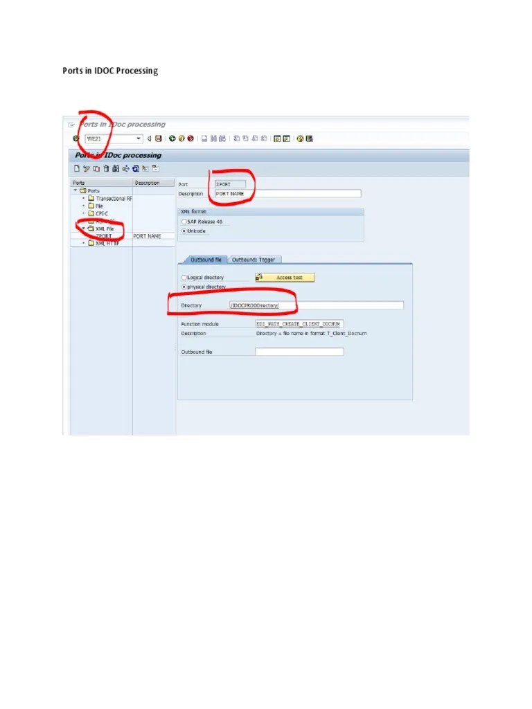 Ports in IDOC Processing PDF