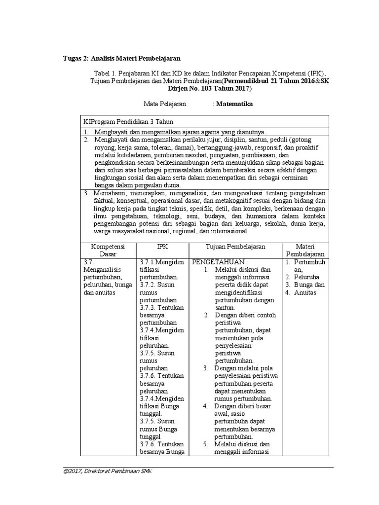 Tugas 2.analisis Materi Pembelajaran | PDF