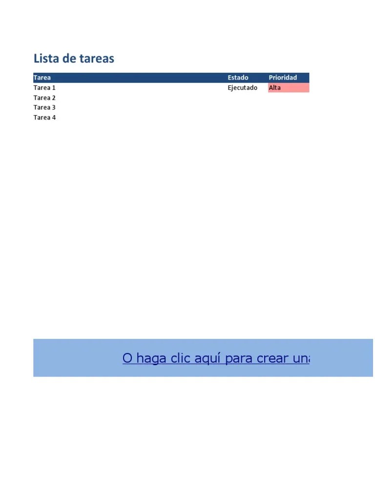 To Do List Excel Template ES2 PDF