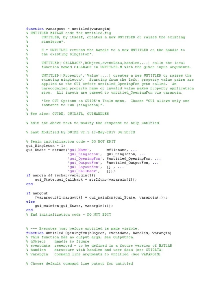 Function Varargout PDF Matlab Object Science)