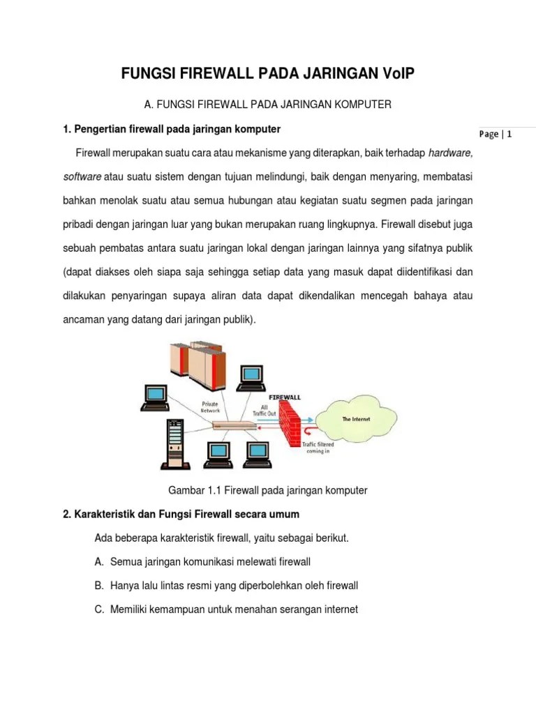 Modul TLJ 12 FUNGSI FIREWALL PADA JARINGAN VoIP | PDF