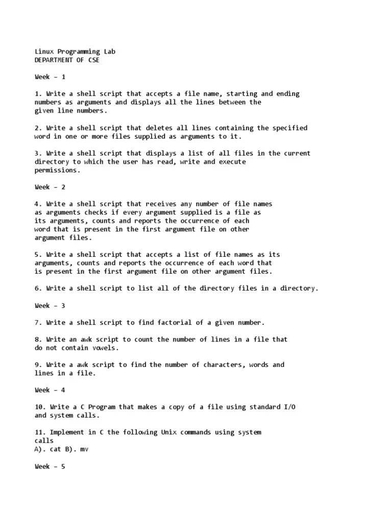 Linux Lab Manual PDF PDF File System Protocols