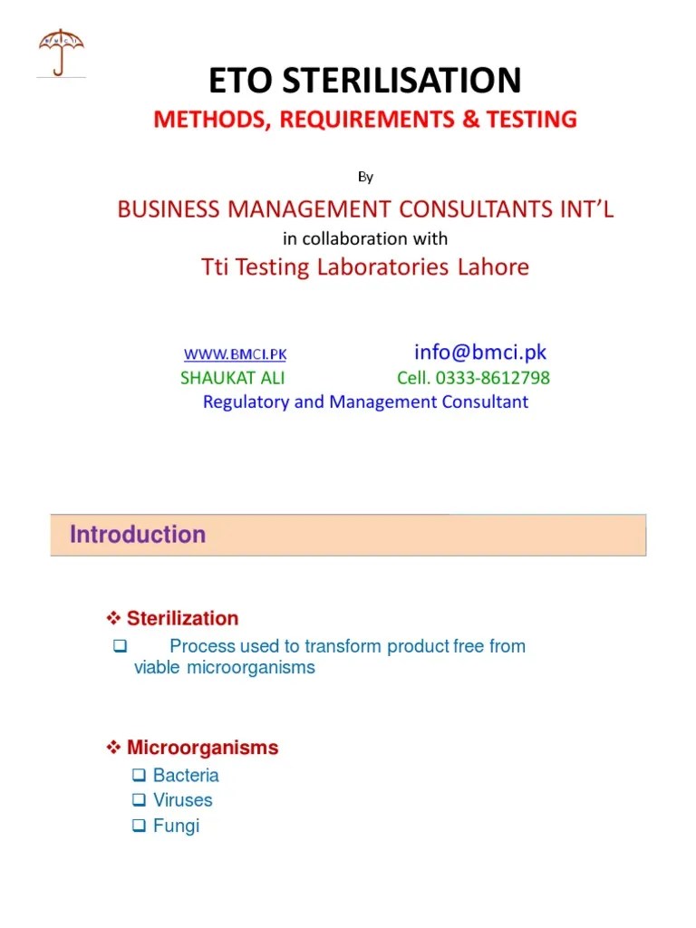 ETO Sterilization Validation PDF Sterilization (Microbiology