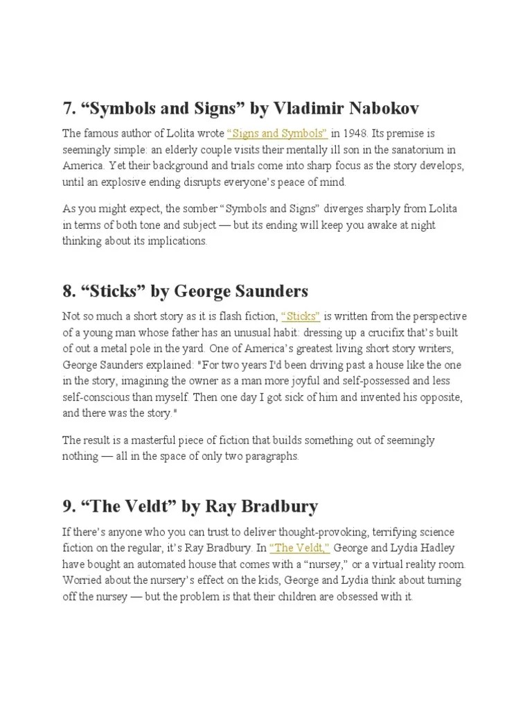 "Symbols and Signs" by Vladimir Nabokov PDF