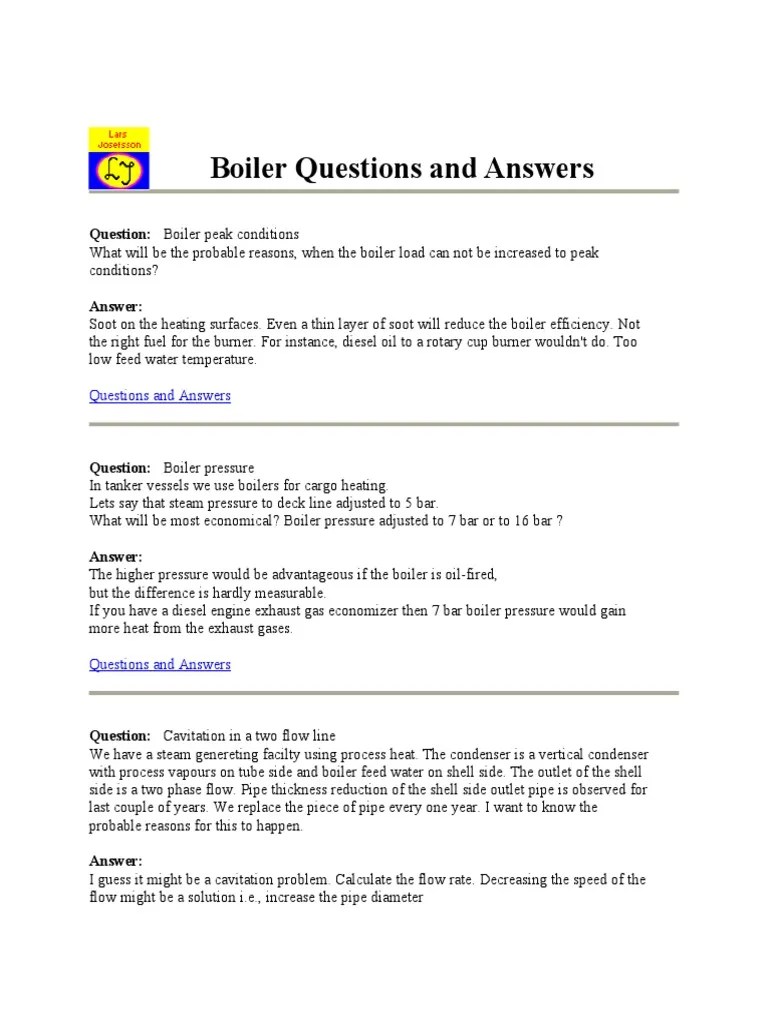Boiler Questions and Answers PDF