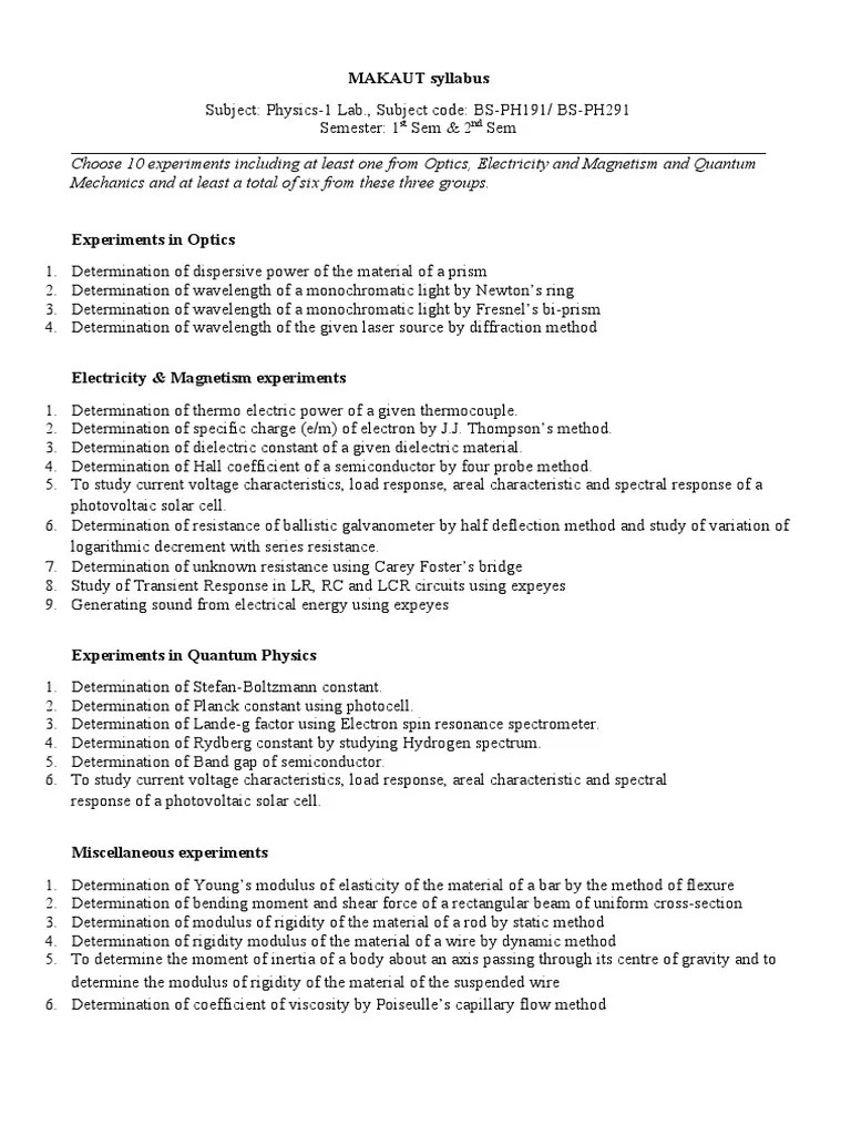 Experiments VLab Physics (BSPH191) PDF Bending Optics