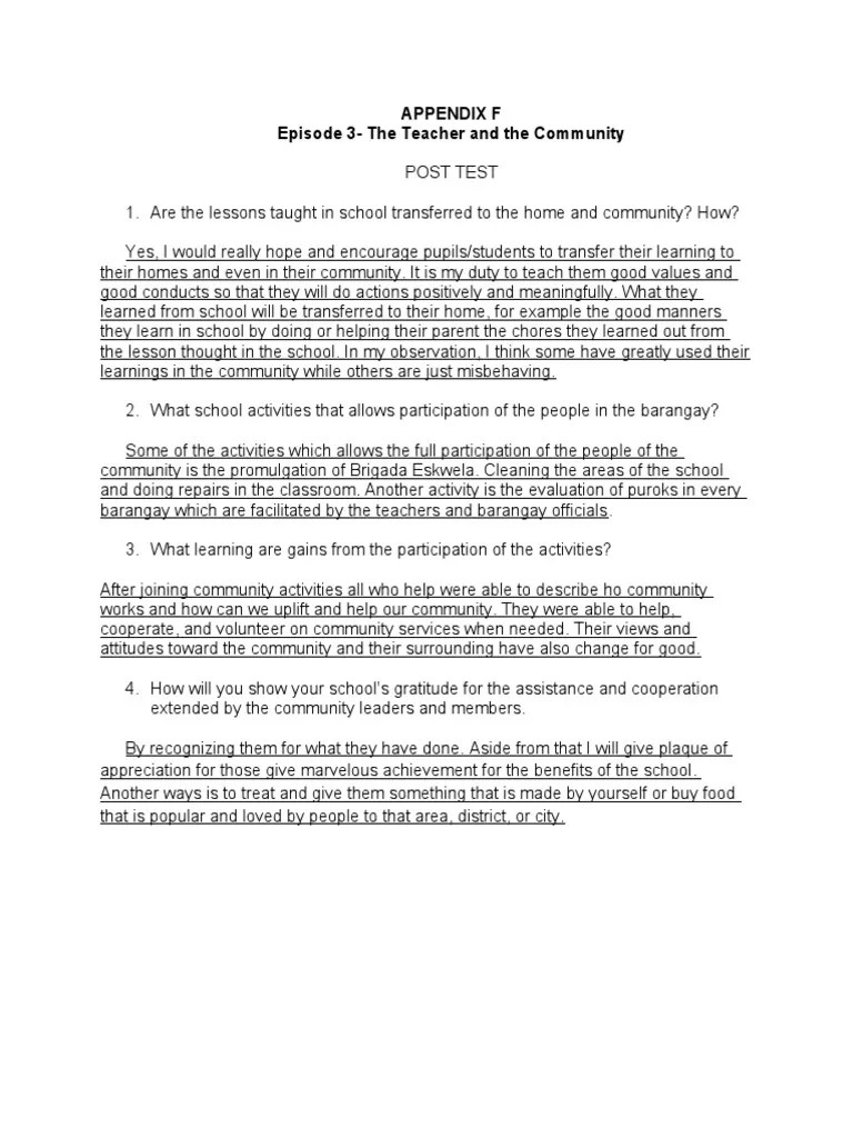 Episode 3 Post Test PDF