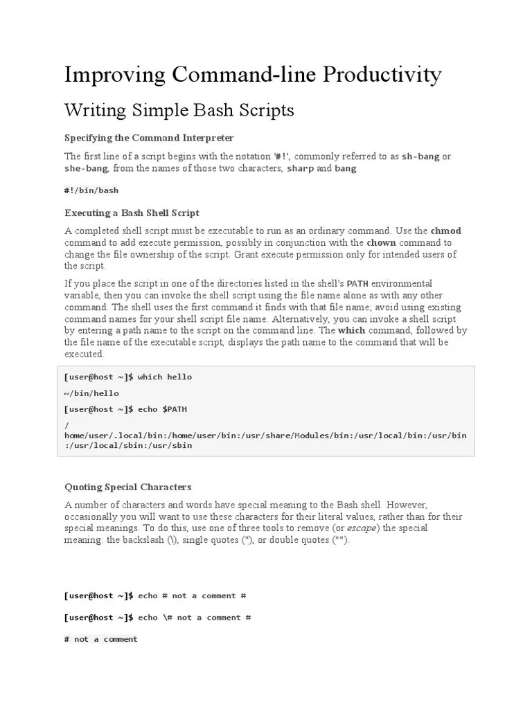 Shell Scripts and Grep Command PDF Regular Expression Operating